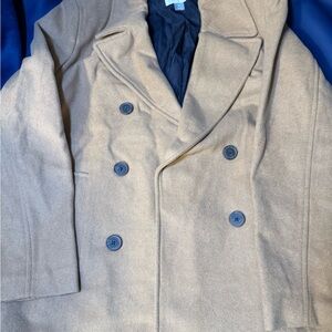 Old Navy Women’s Camel Double-Breasted Pea Coat NWOT Size M